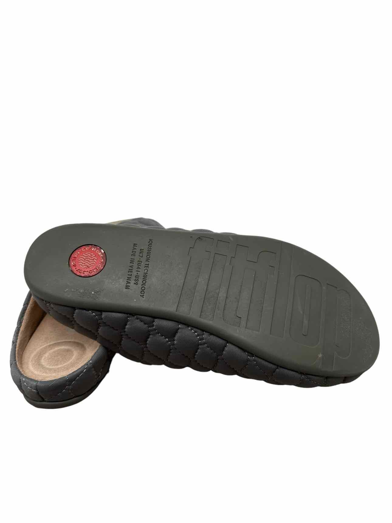 Fitflop GrayChrissie Quilted Slippers Size 9