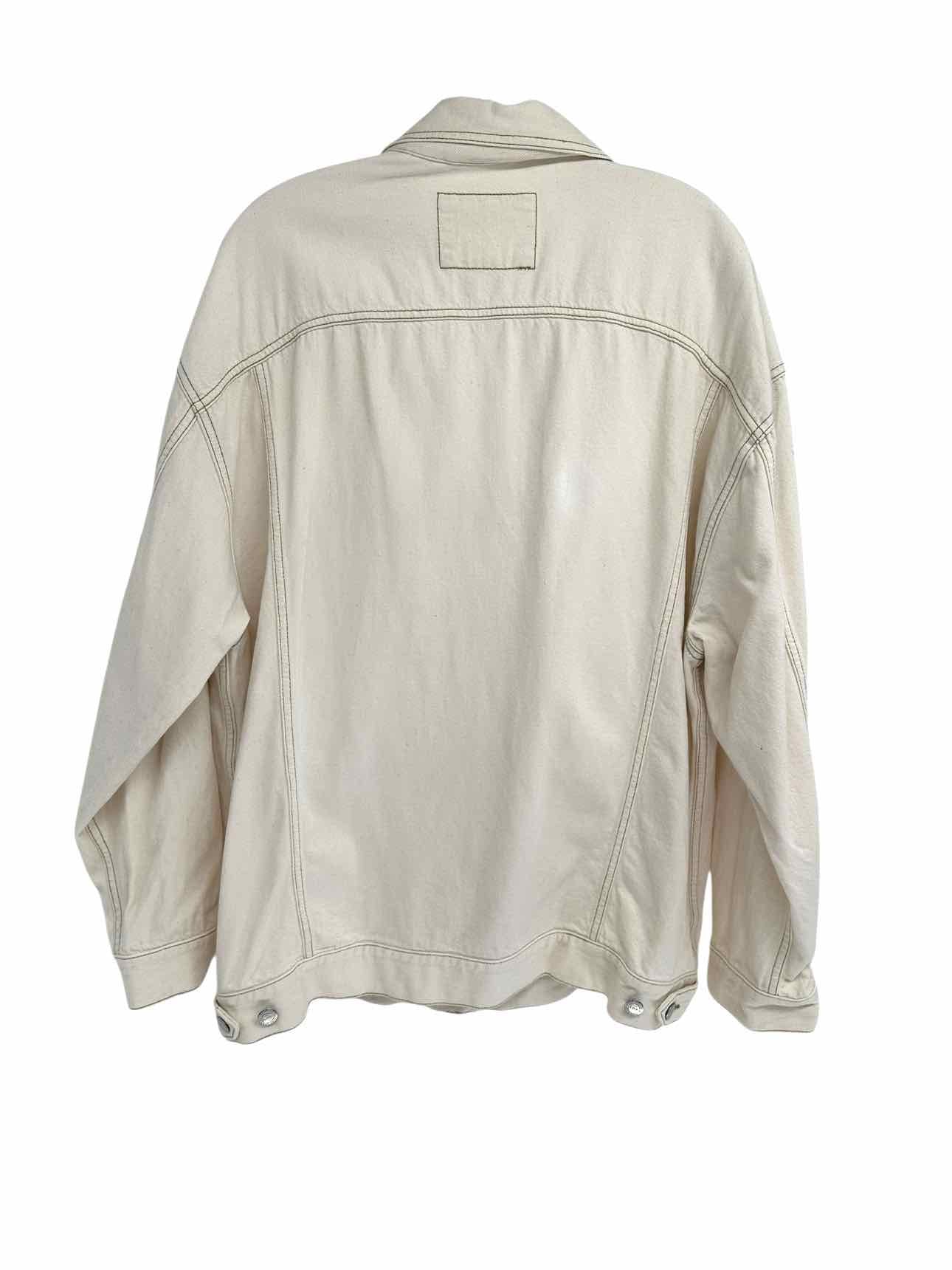 Loft Off-White Jean Jacket Size XL