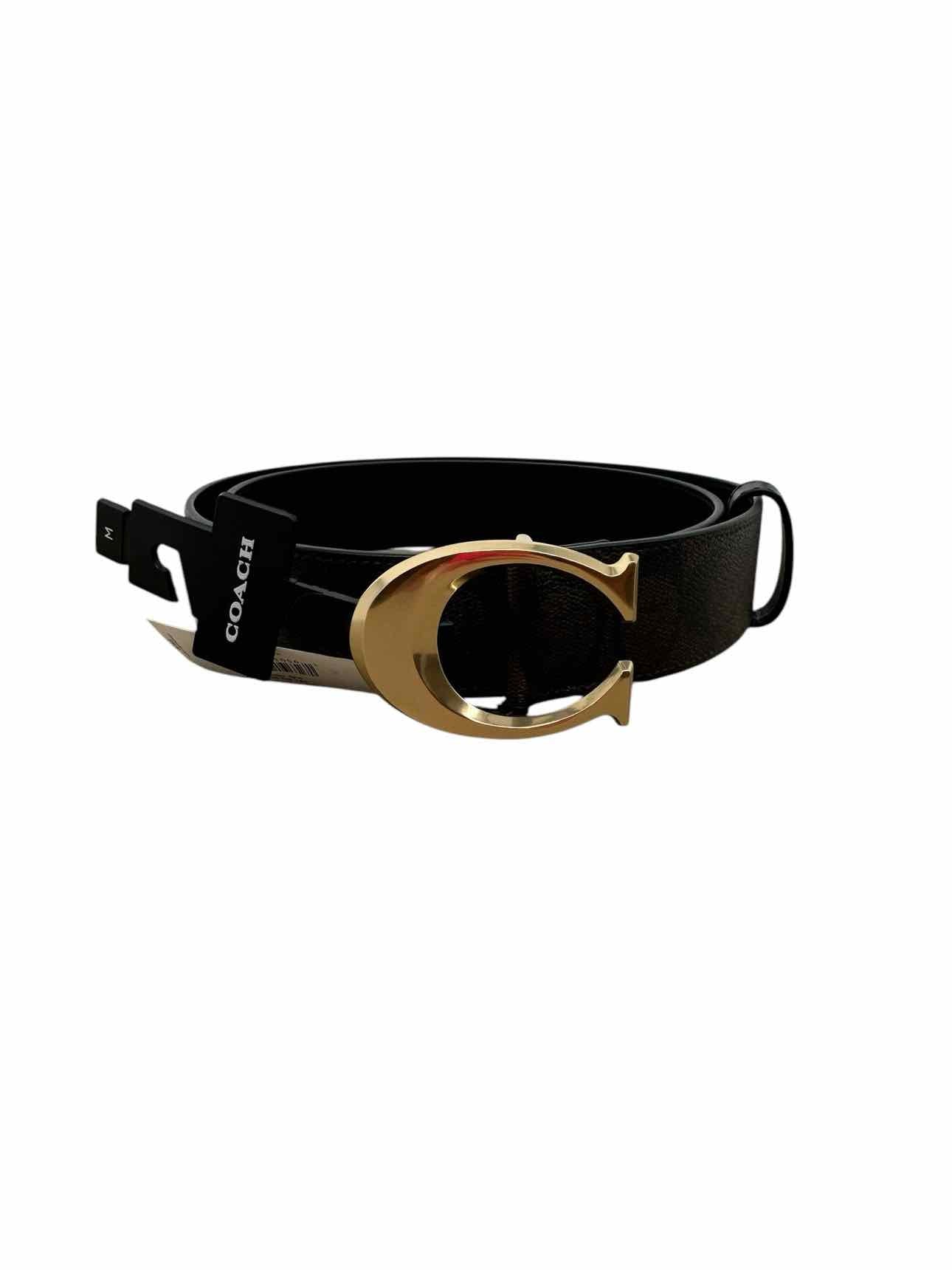 Coach Black & Brown 38 mm Signature IMove Belt **NEW**