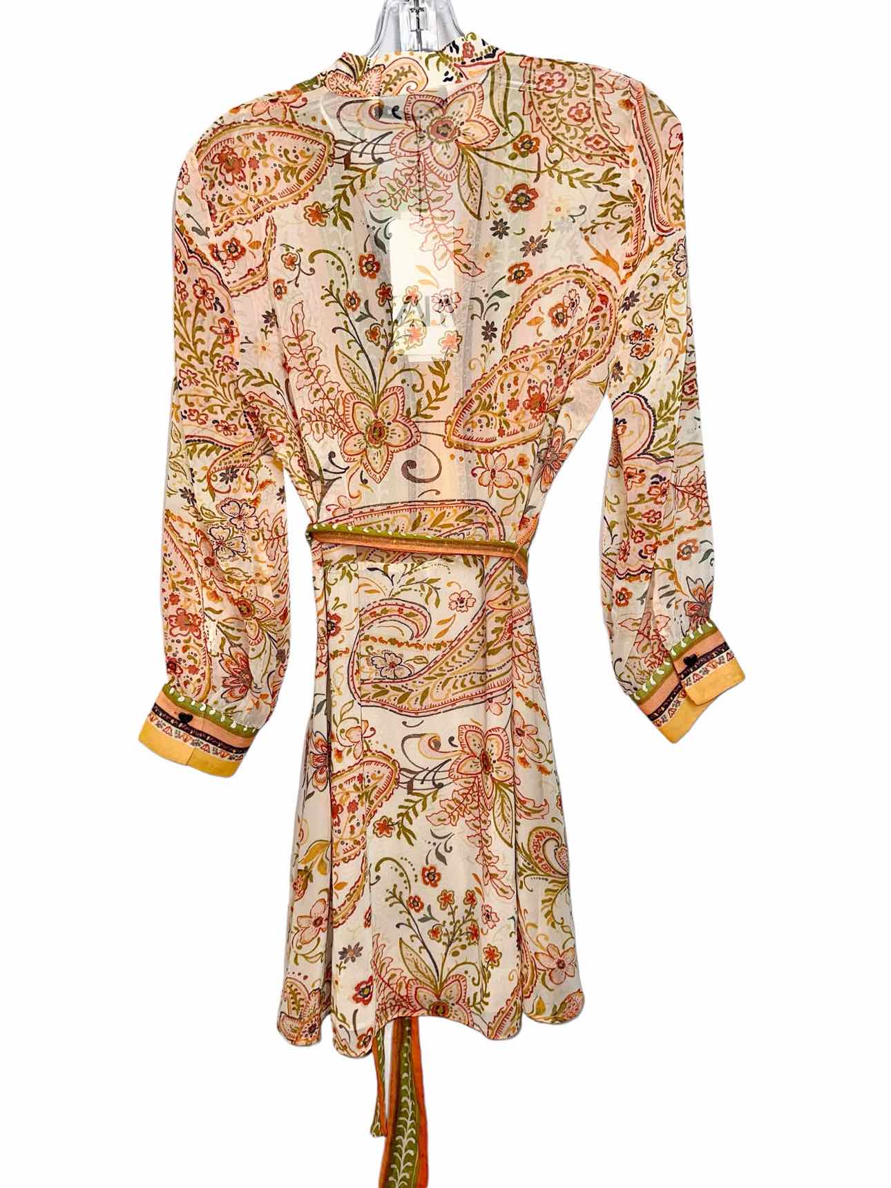 Zara Gold Paisley Dress Size XS **NEW**