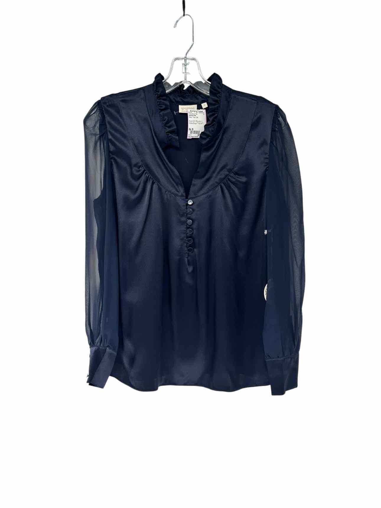 Spartina 449 Ayla Silk Blouse Long Sleeve Top Size S **NEW**