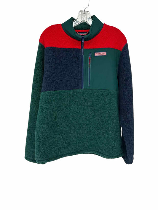 Vineyard Vines Colorblock Half-Zip Fleece Size M