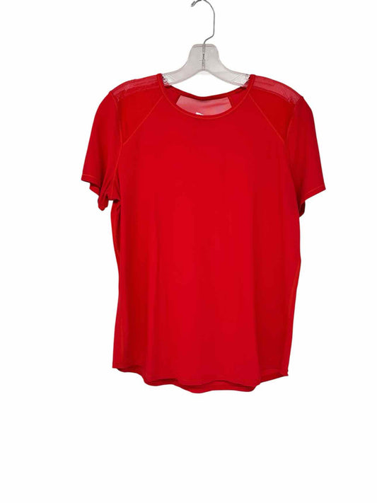 Lululemon Red Sculpt Short Sleeve Top Size 8