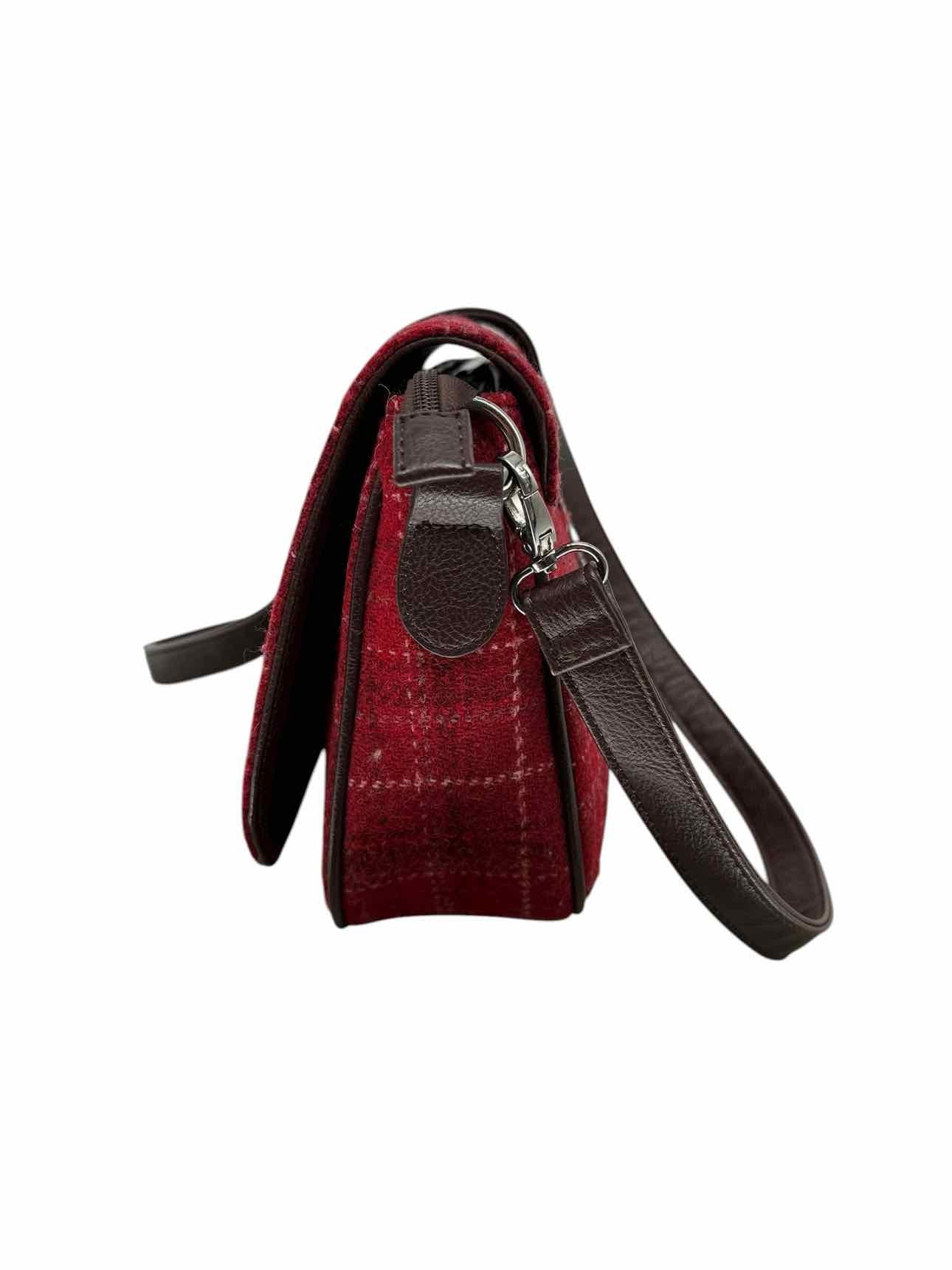 Glen Appin Harris Tweed Beauly Red Wool Crossbody