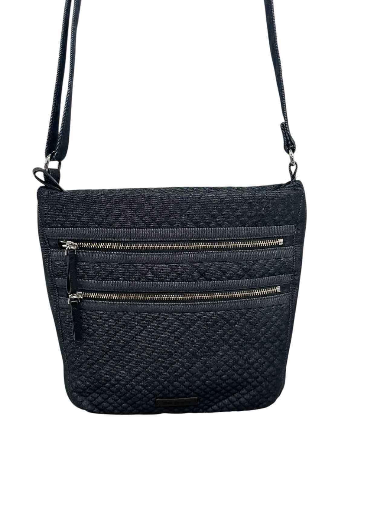 Vera Bradley Iconic Triple Zip Hipster Dk. Gray Denim Crossbody