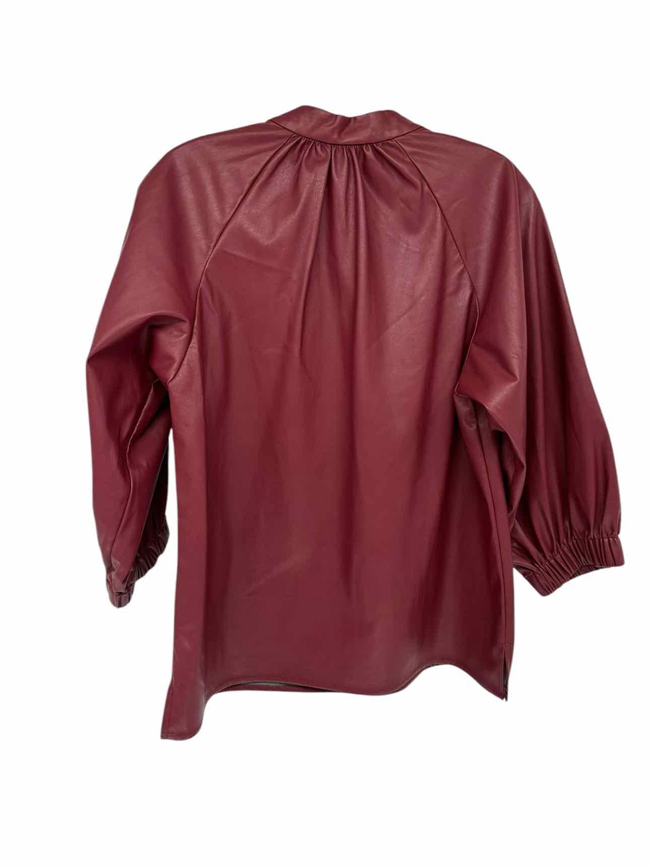 Vince Camuto Burgundy Long Sleeve Top Size XS