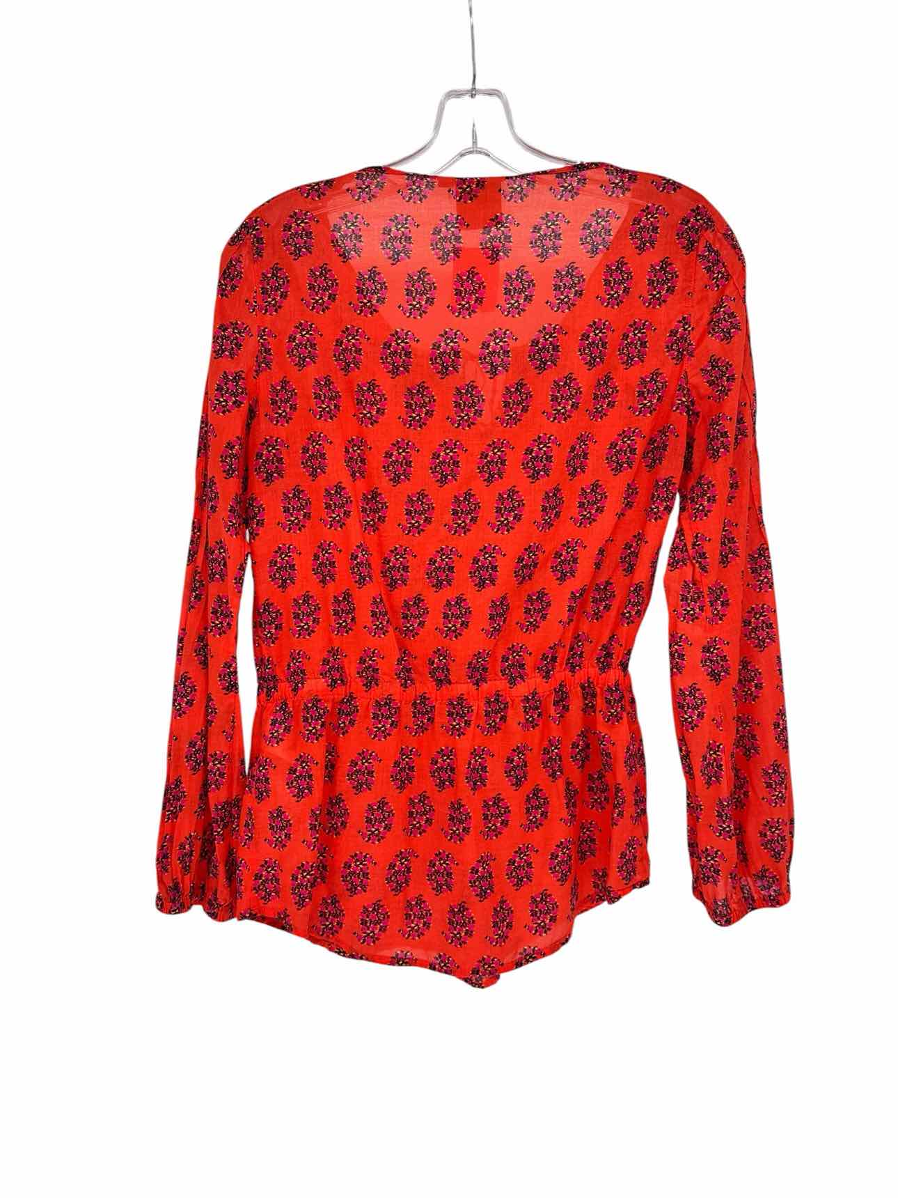 Tory Burch Evelina Top Orange Size 2