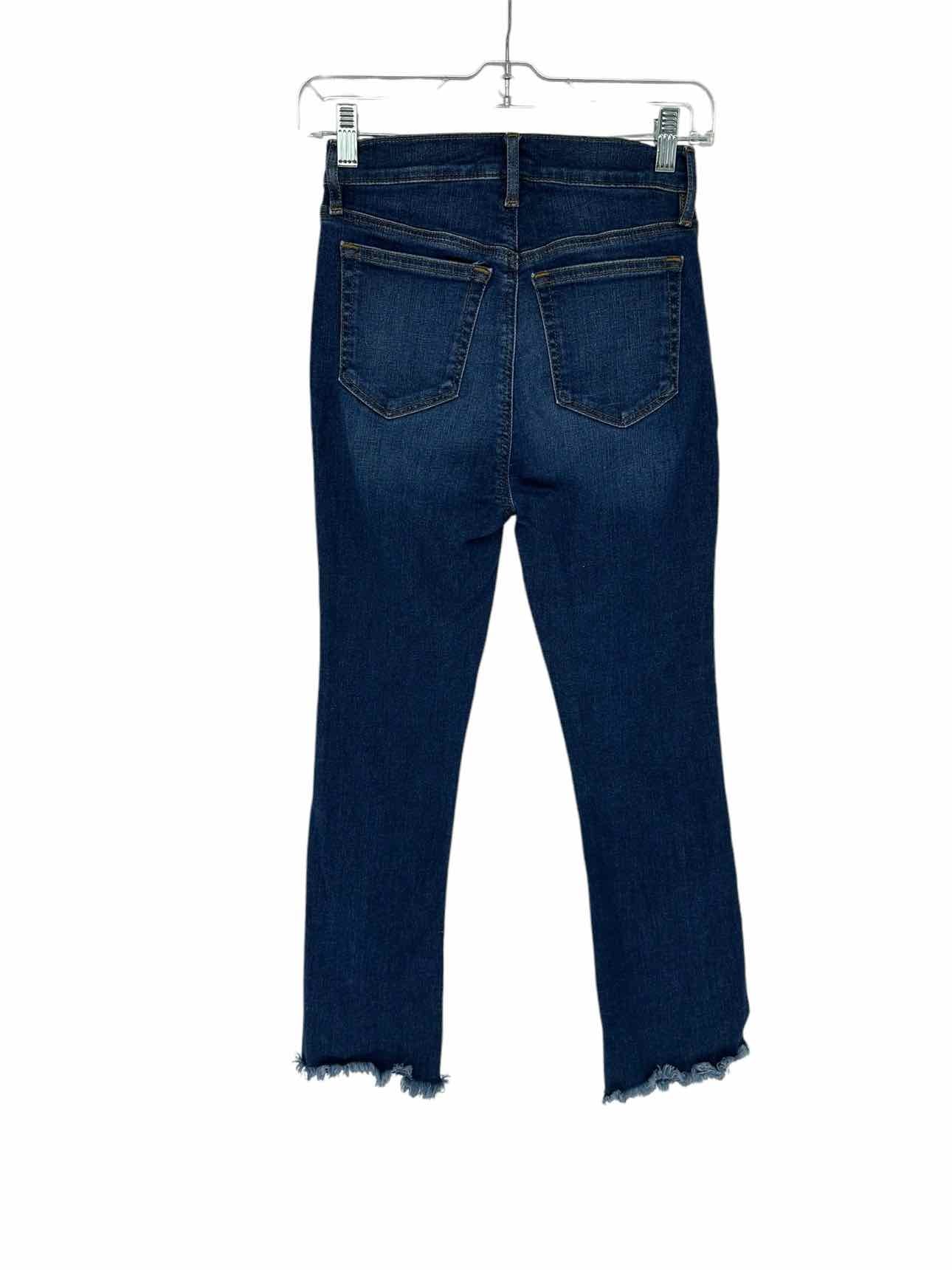 Loft Blue Flare Crop Button Fly Jeans Size 00