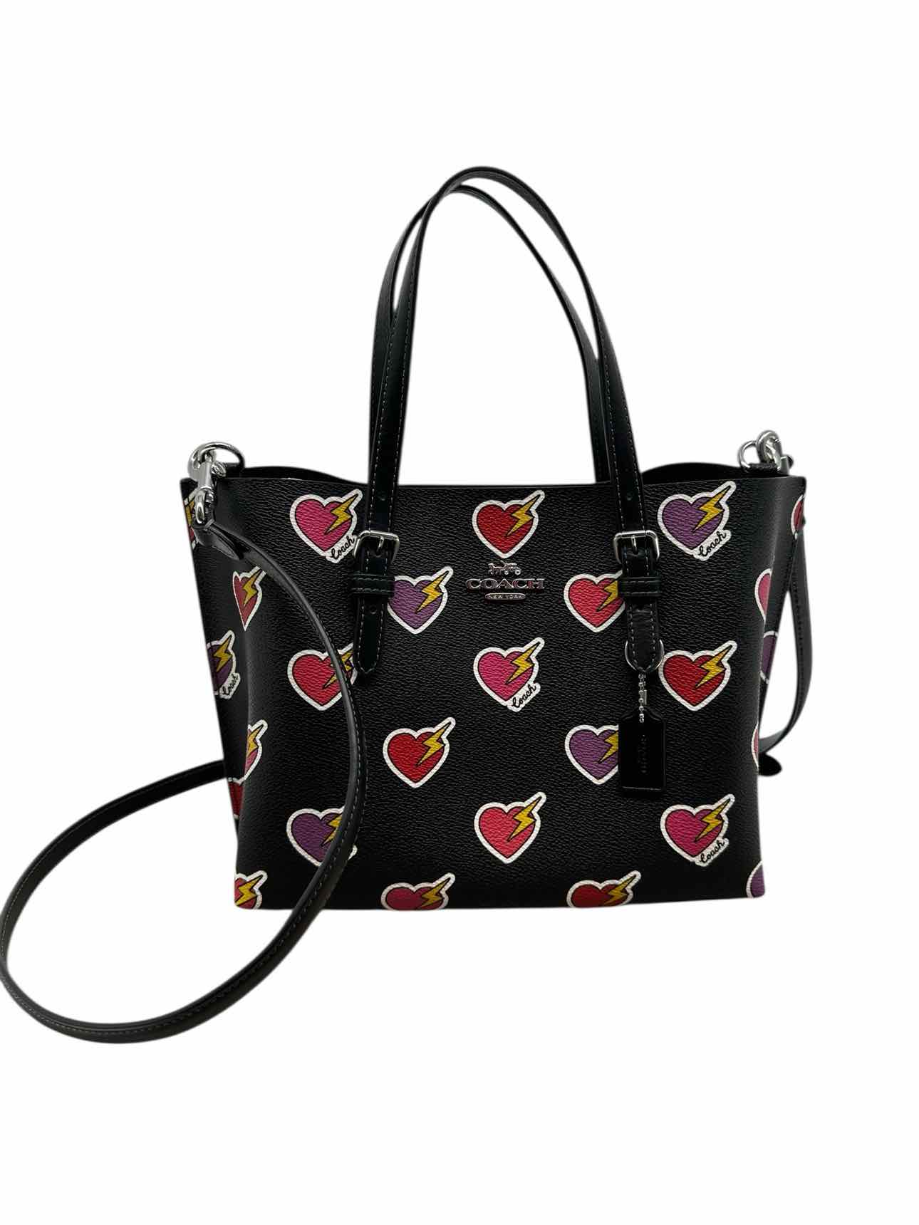 Coach Mollie Tote Bag 25 w/ Heart Bolt Print