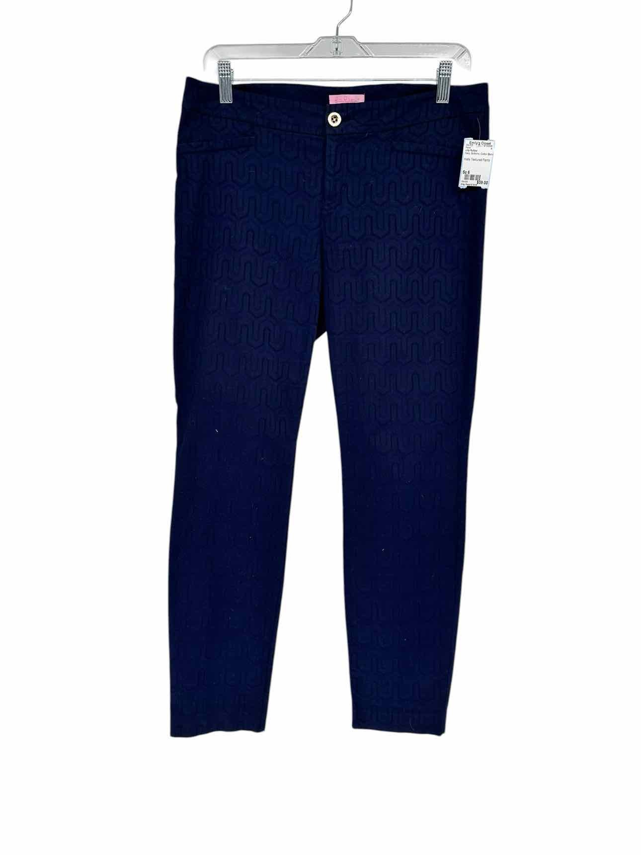 Lilly Pulitzer Kelly Textured Pants Navy Size 6