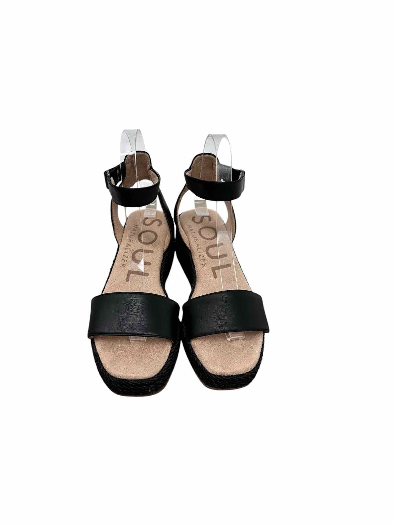Naturalizers Black Gloria Sandals Shoe Size 6