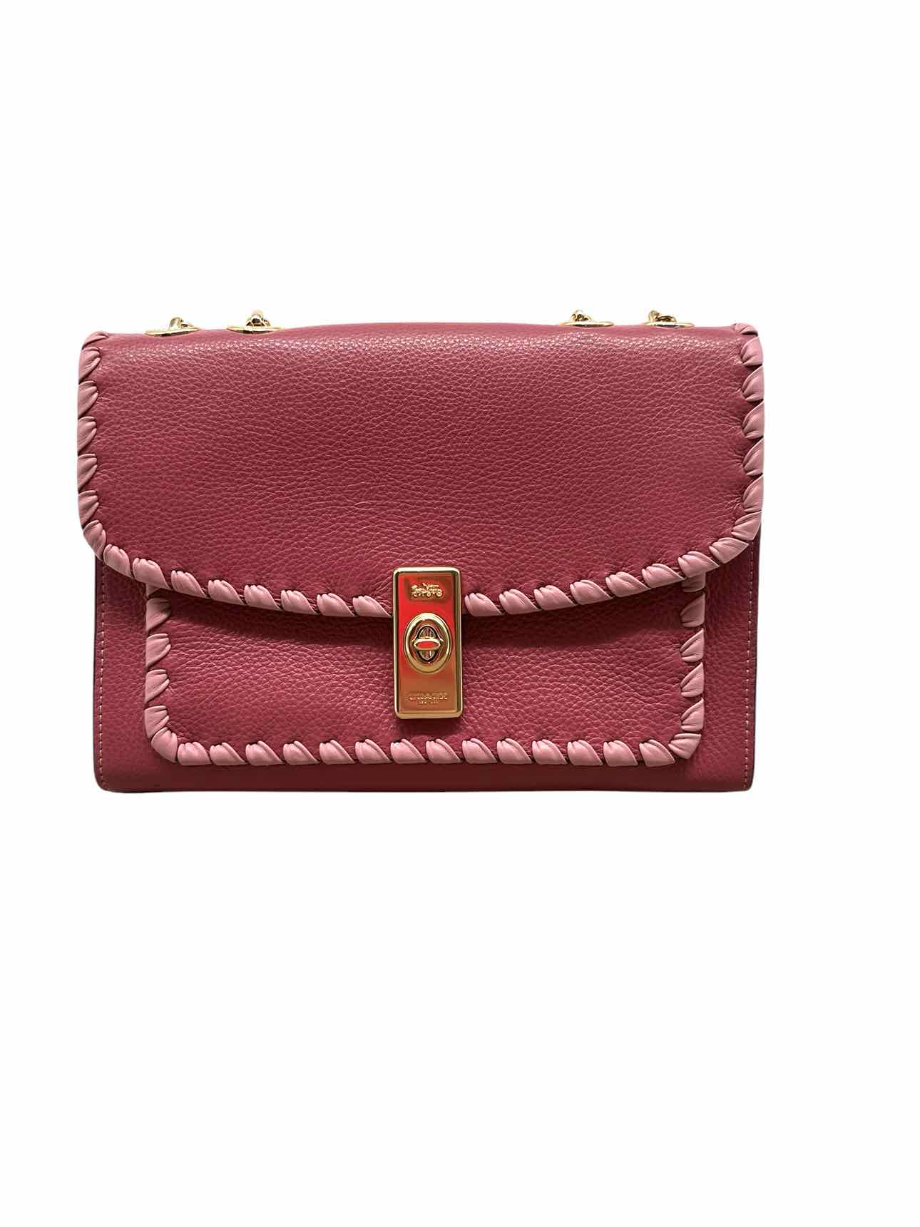 Coach Pink Whipstitch Lane Shoulder Bag - Leather **NEW**