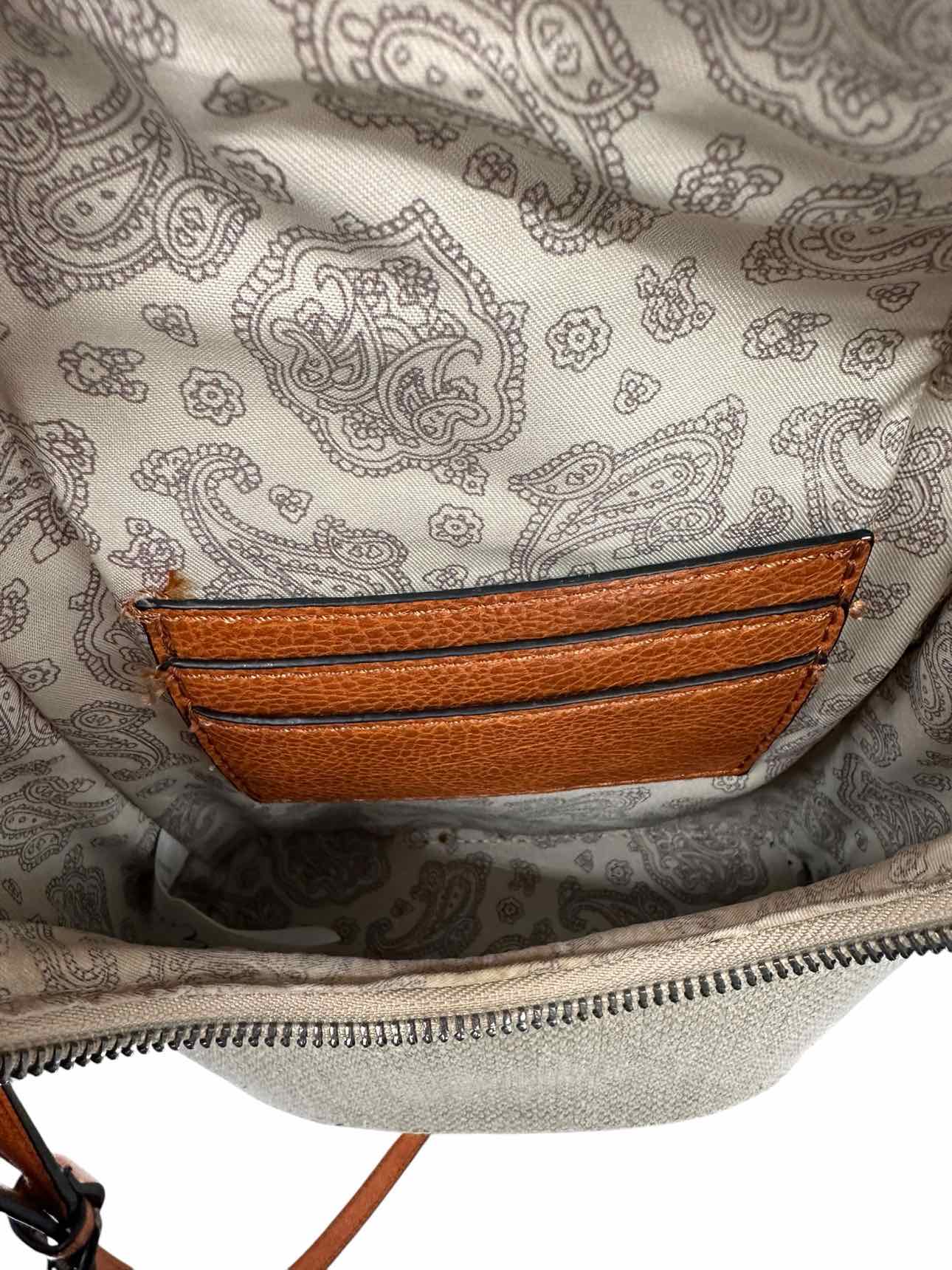 Simply Noelle Beige Canvas Crossbody