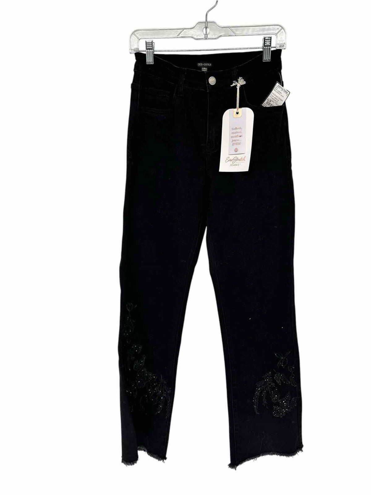 Coco +  Carmen EverStretch Straight Angle Jeans w/ Rhinestones & Embroidery Size M **NEW**