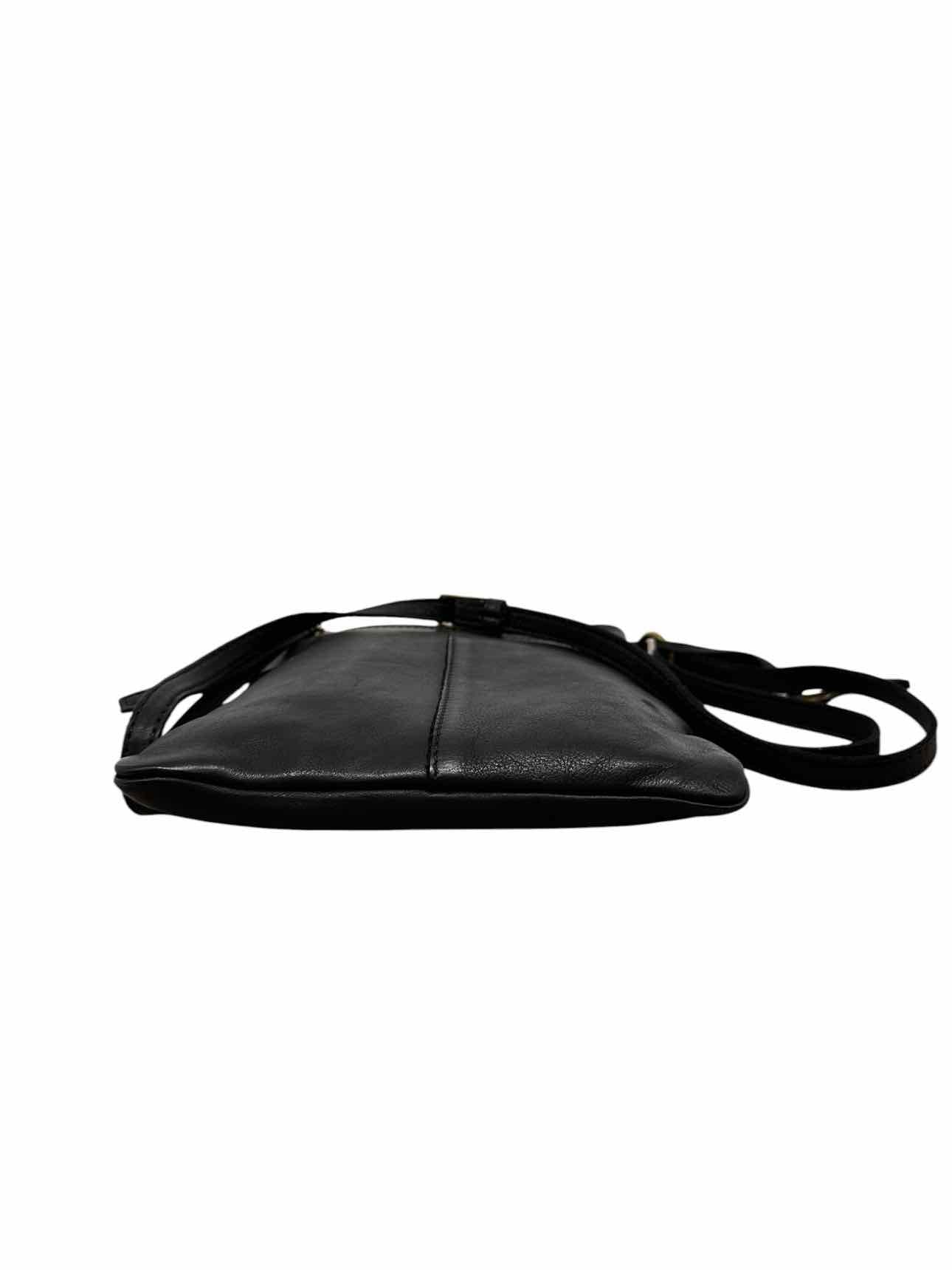 Margot Black Leather Crossbody