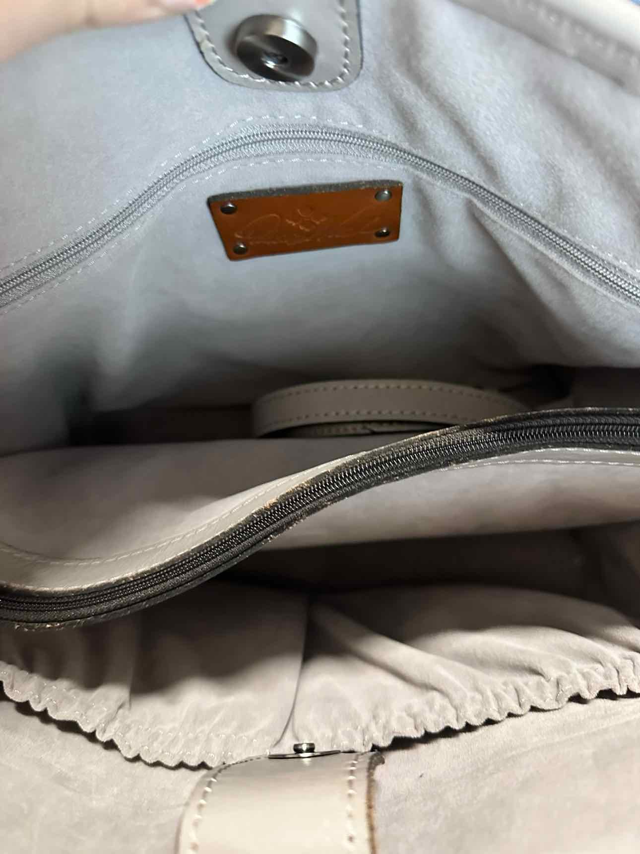 Patricia Nash Adeline Tote Gray Leather Tote