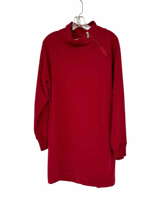 Athleta Red Sweatshirt Dress SIZE L