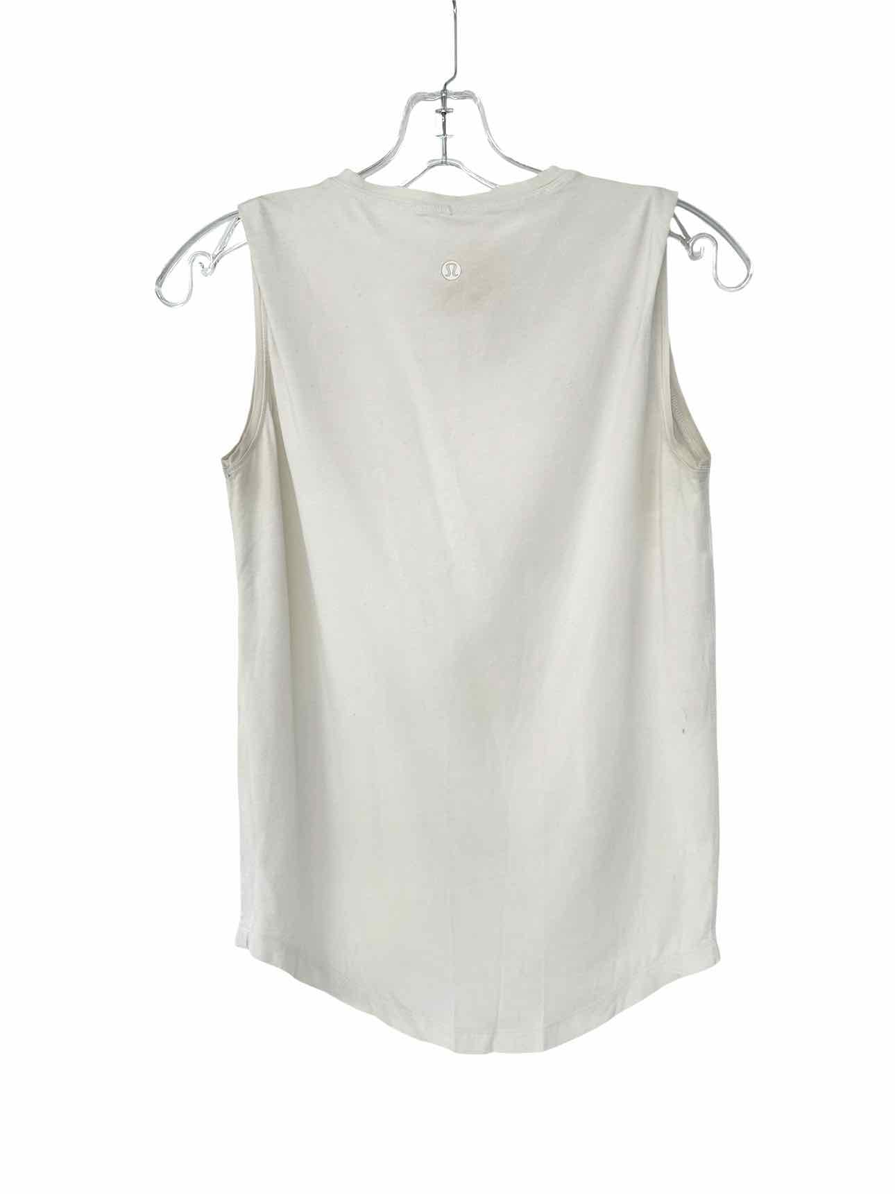 Lululemon White Brunswick Muscle Tank Size 4