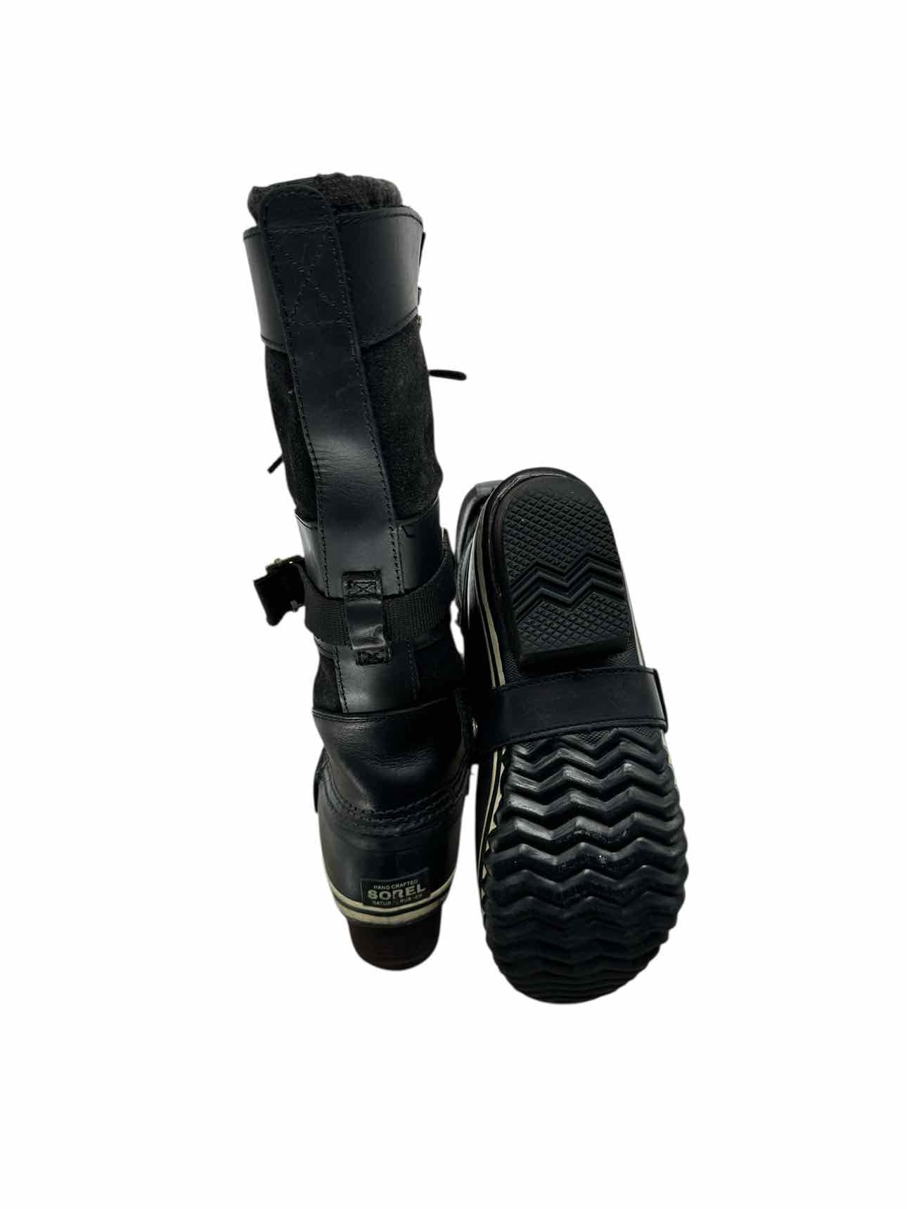 Sorel Conquest Carly II Waterproof Black Boots Shoe Size 7 **NEW**