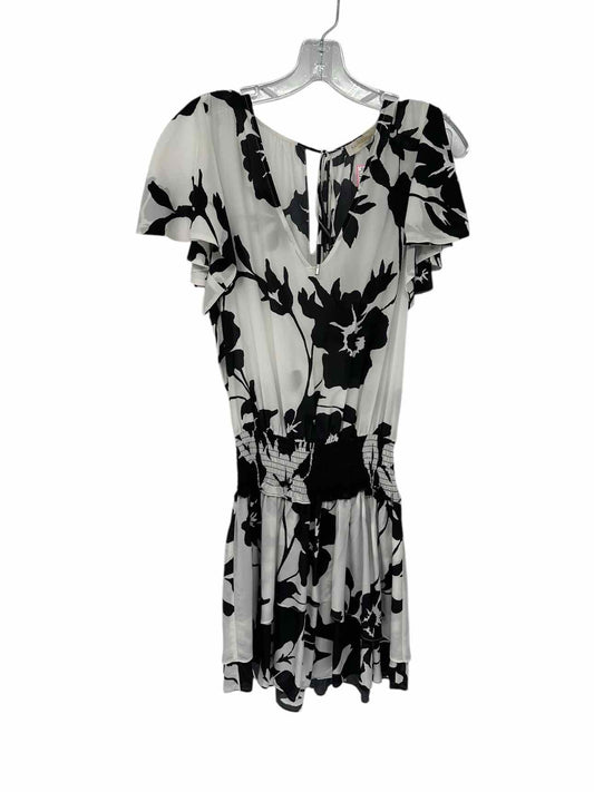 Ramy Brook Ingrid Short Split Sleeve Dress White/Black Size XS