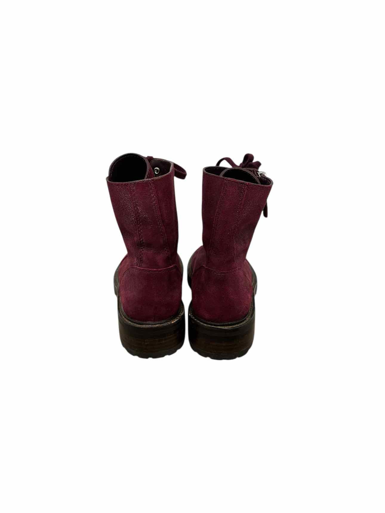 Paige Marlin Combat Boot Maroon Shoe Size 6.5