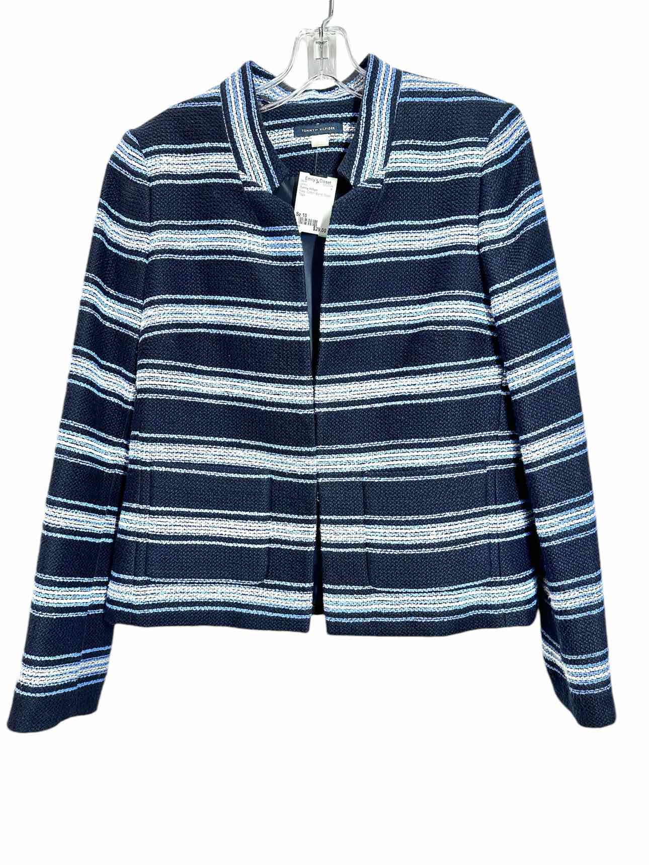 Tommy Hilfiger Navy Size 10 Stripe Jacket