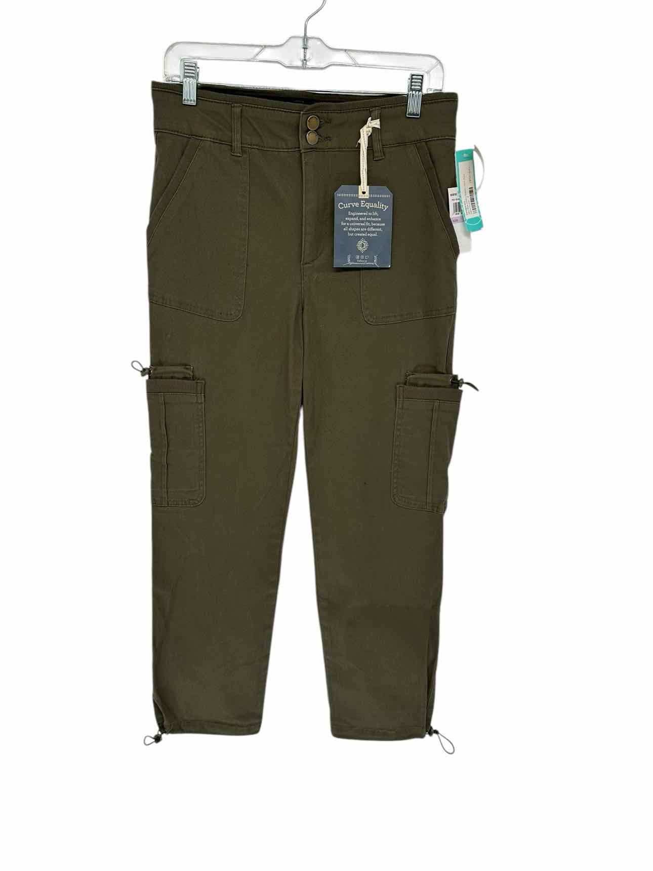 Democracy Green Sky Rise Utility Elastic Hem Pants Size 6 **NEW**