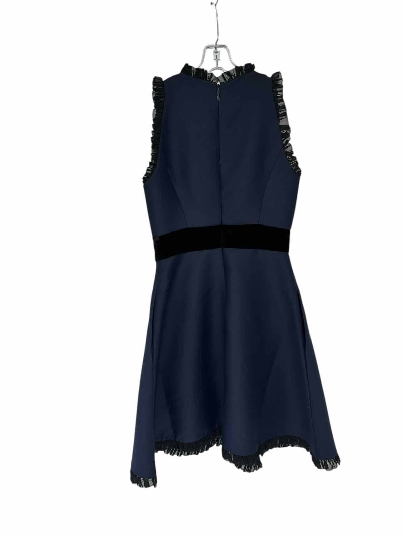 Kate Spade Sleeveless Fit & Flare w/ Velvet Bow Navy Dress Size 0