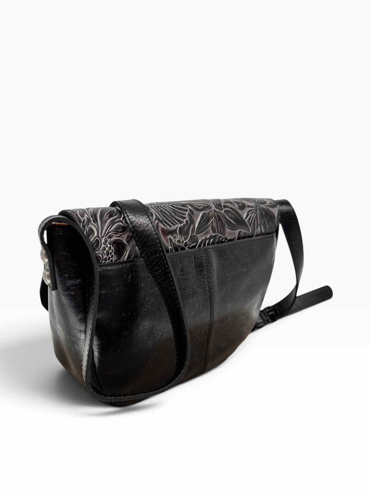 Patricia Nash Torri Floral Tooled Crossbody Saddle Bag
