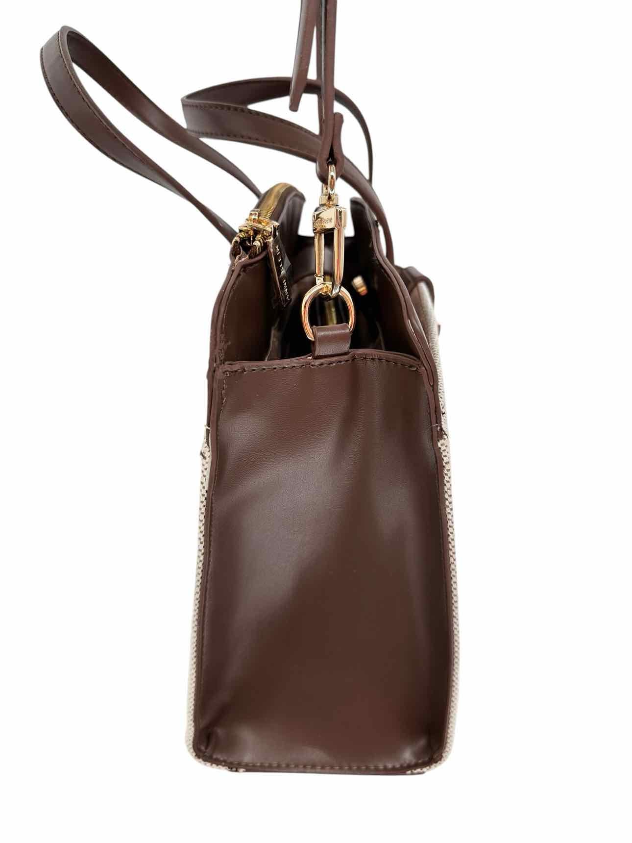 Anne Klein Brown Faux Leather Satchel
