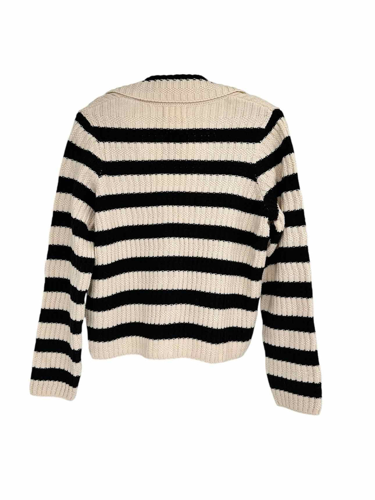 Maeve Greta Polo Cardigan Cream Size S