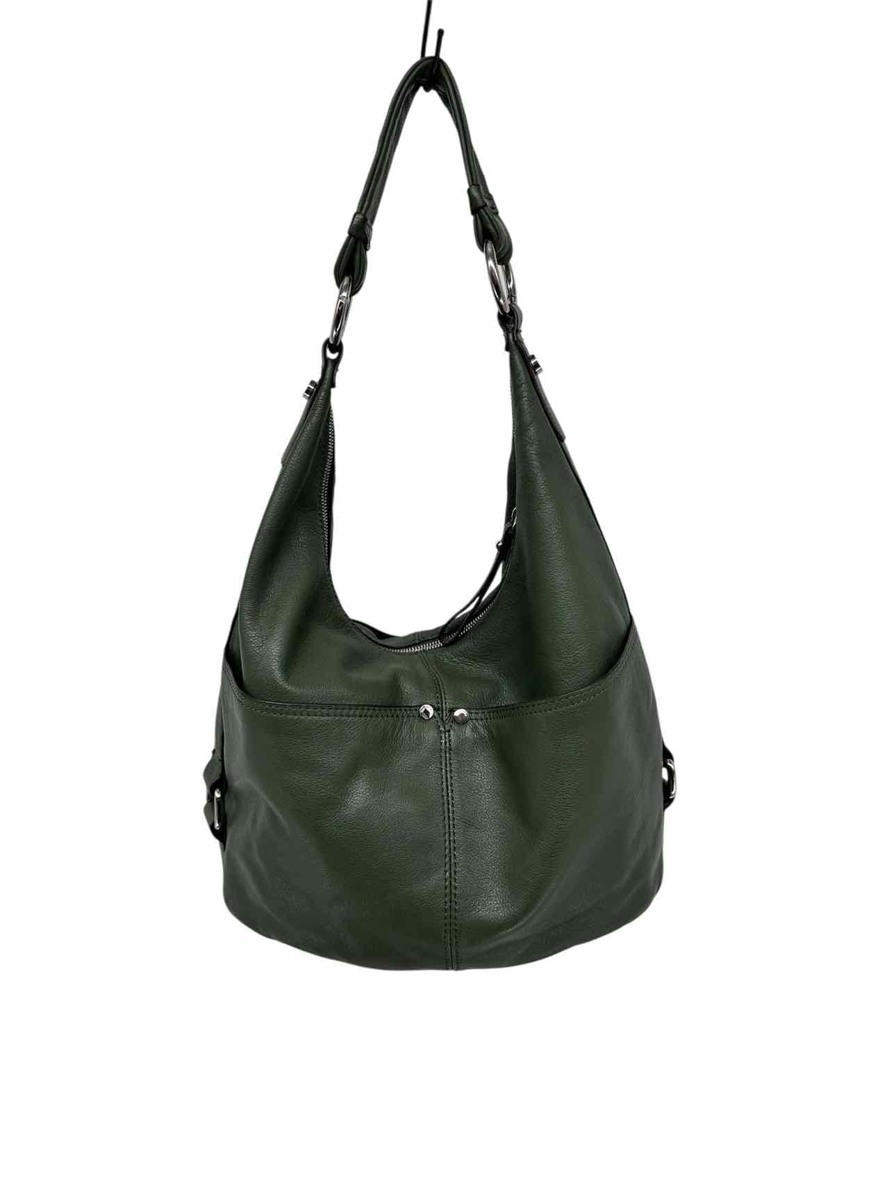Tignanello Green Leather Hobo