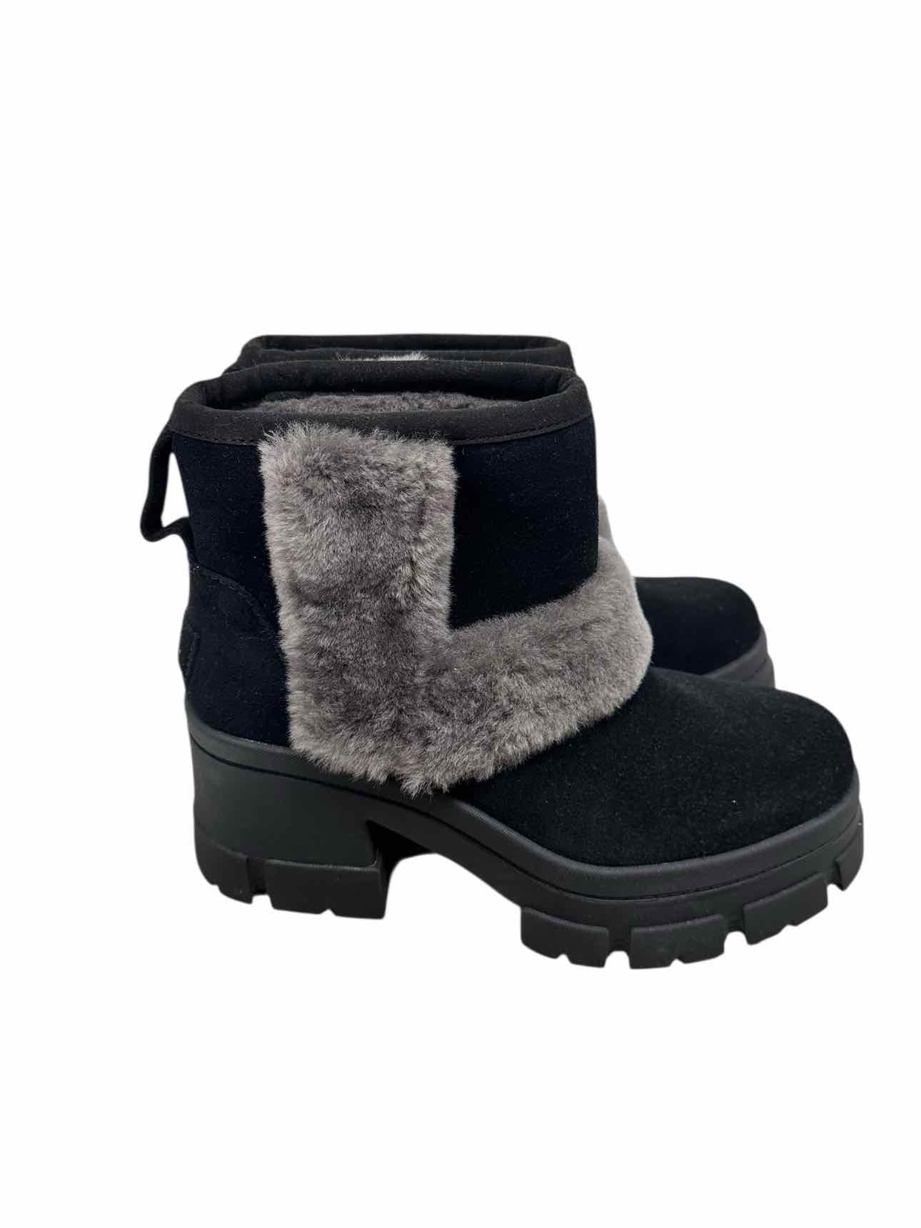 Ugg Brooklyn Sunburst Black Boots Shoe Size 9.5 **NEW**