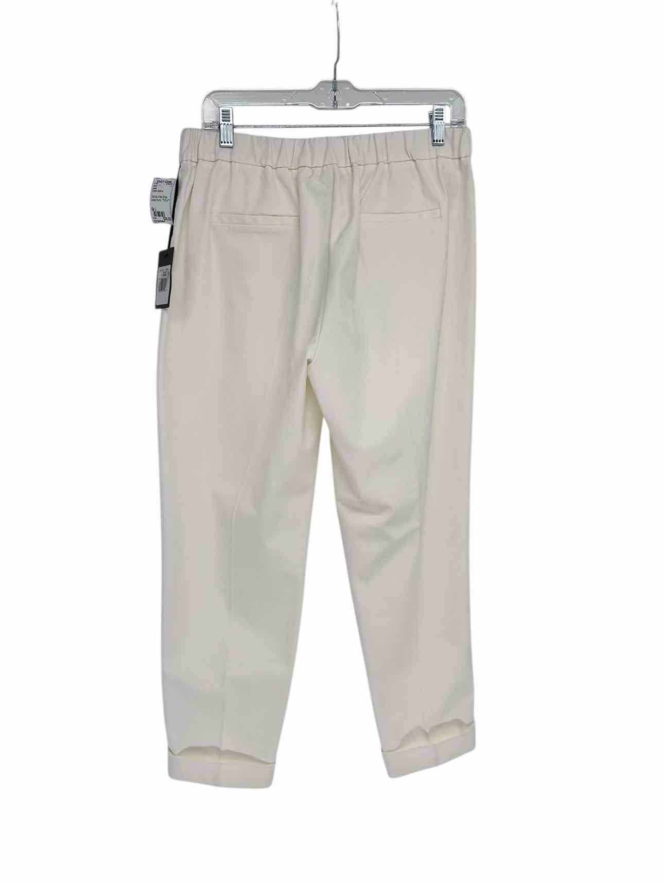 Lysse Camilla Side Stripe Ankle Pants Cream Size L **NEW**