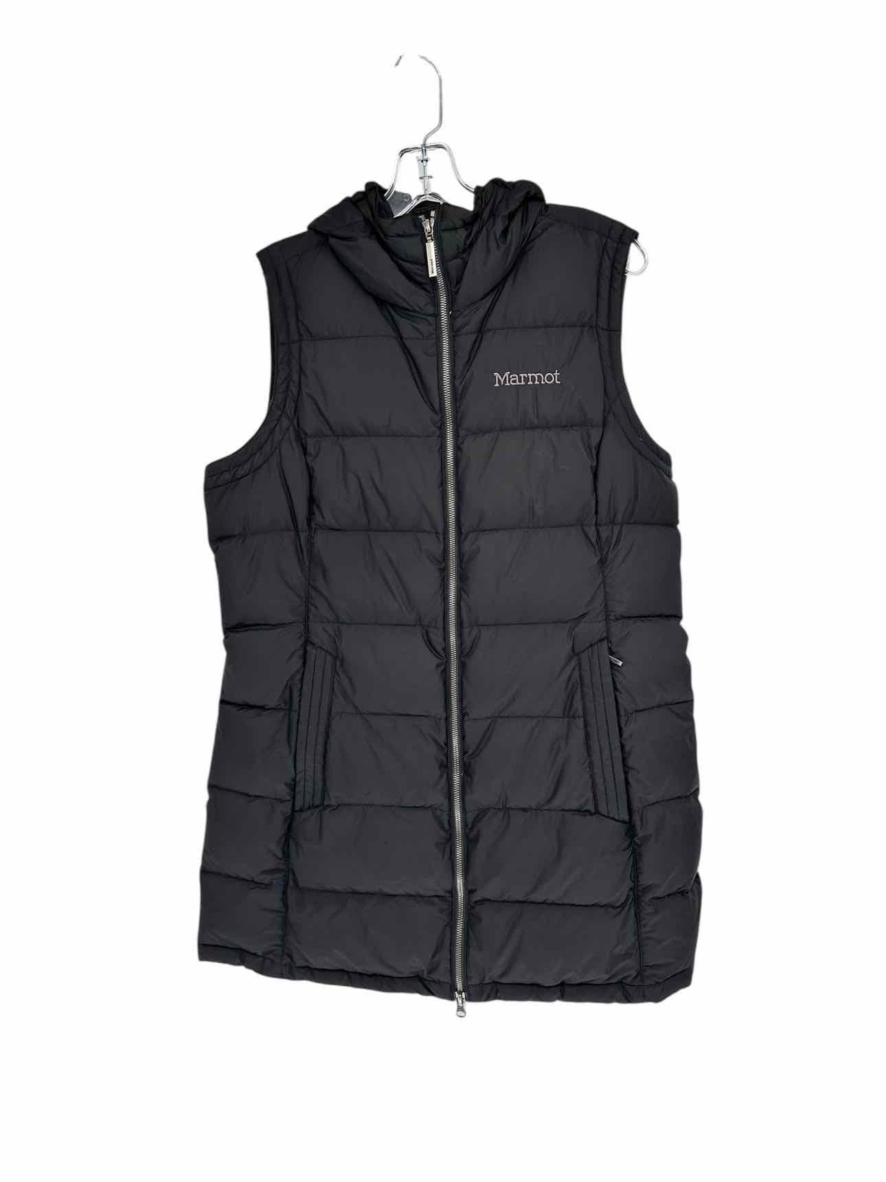 Marmot Black Long Zip-up Vest Size XL