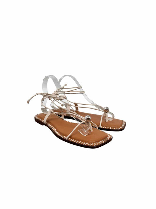 Antonio Melani The Style Bungalow Clarke Wrap Sandal Off-white Shoe Size 8.5 **NEW**