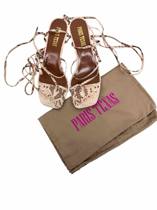 Paris Texas Faded Python Blush Sandals Shoe Size 6.5
