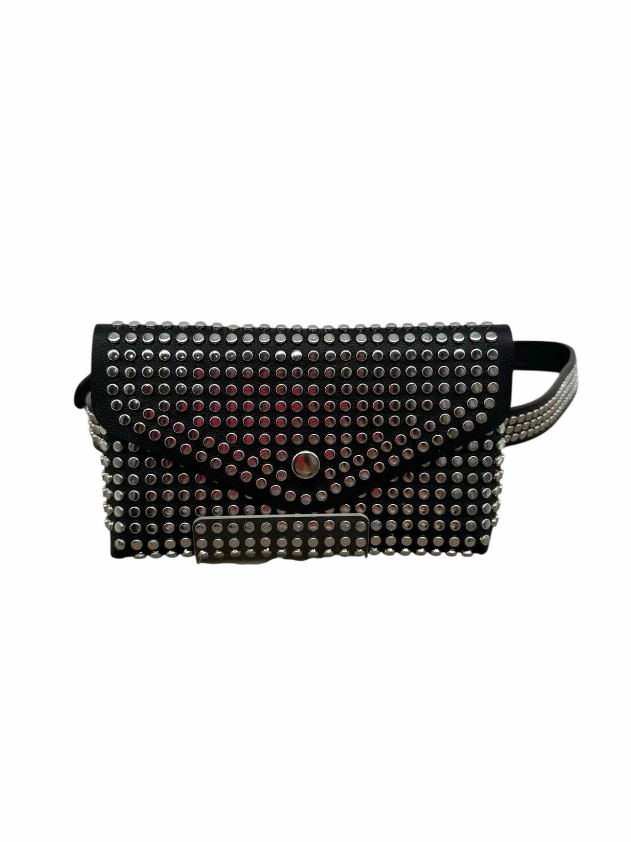 Charlie Paige Studded Black Faux Leather Belt