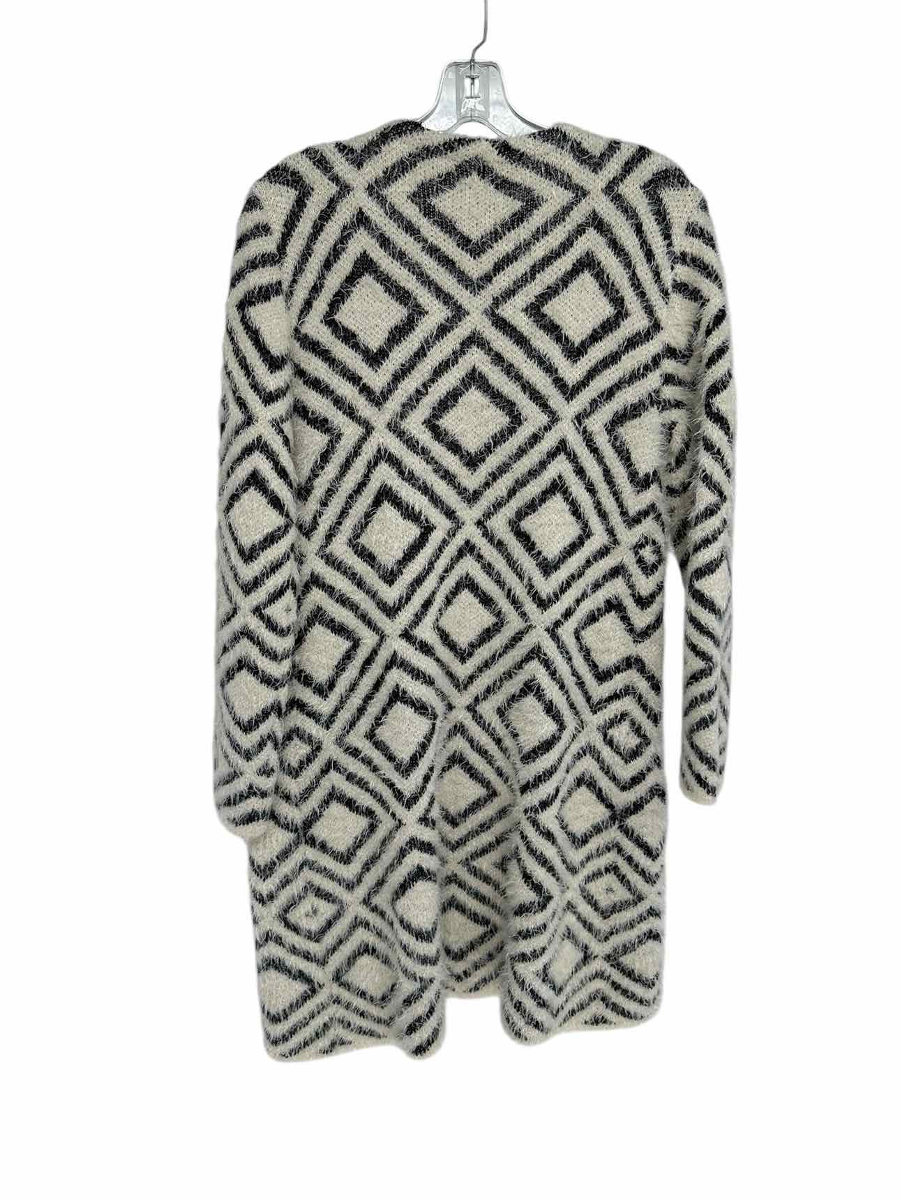 A.Moon Off-White Long Open Front Cardigan Size S