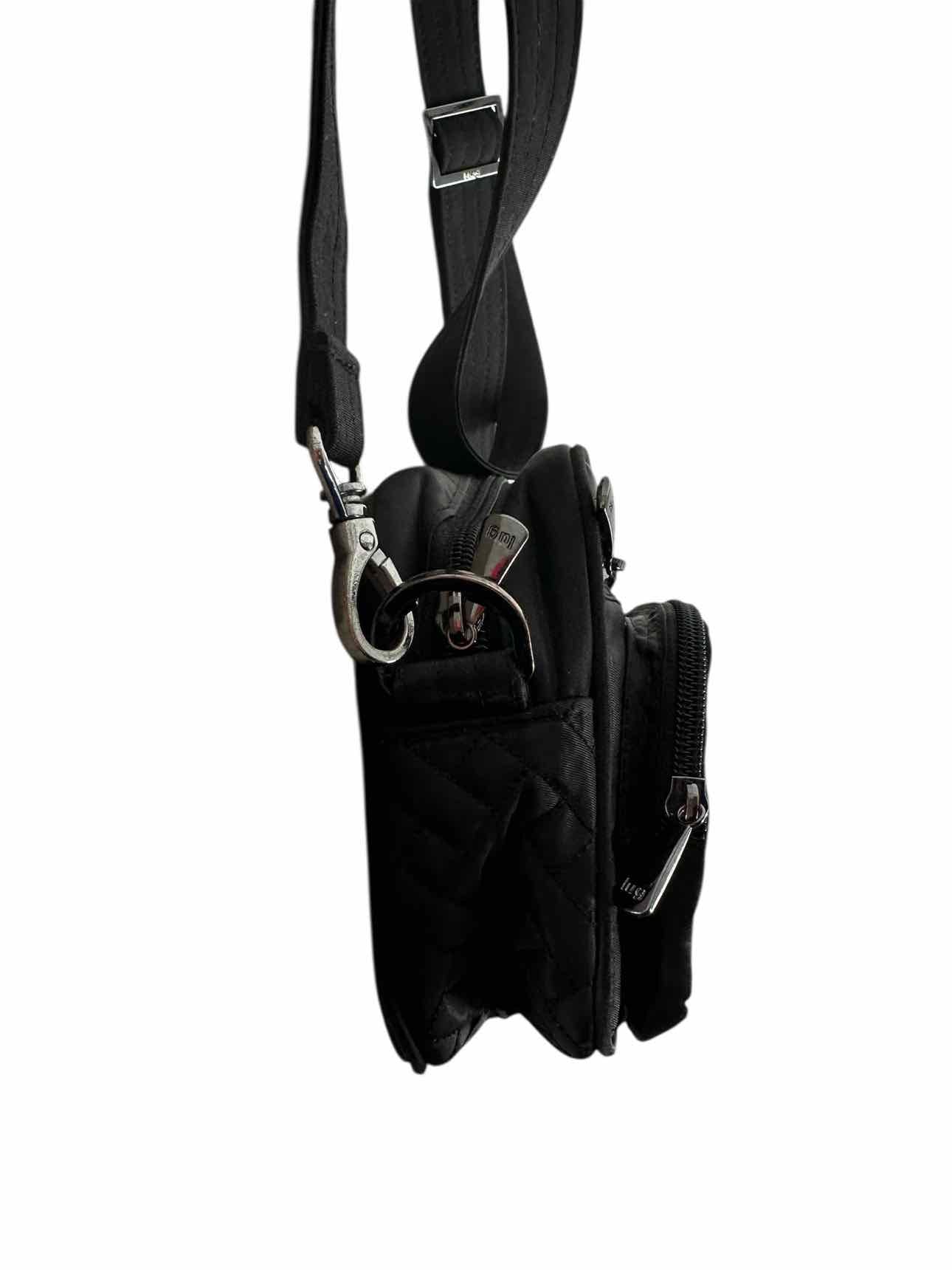 Lug Carousel Black Nylon Crossbody