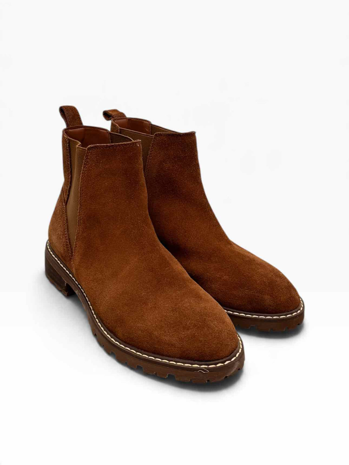 Steve Madden Thyra Lug Sole Chesnut Bootie Shoe Size 8.5