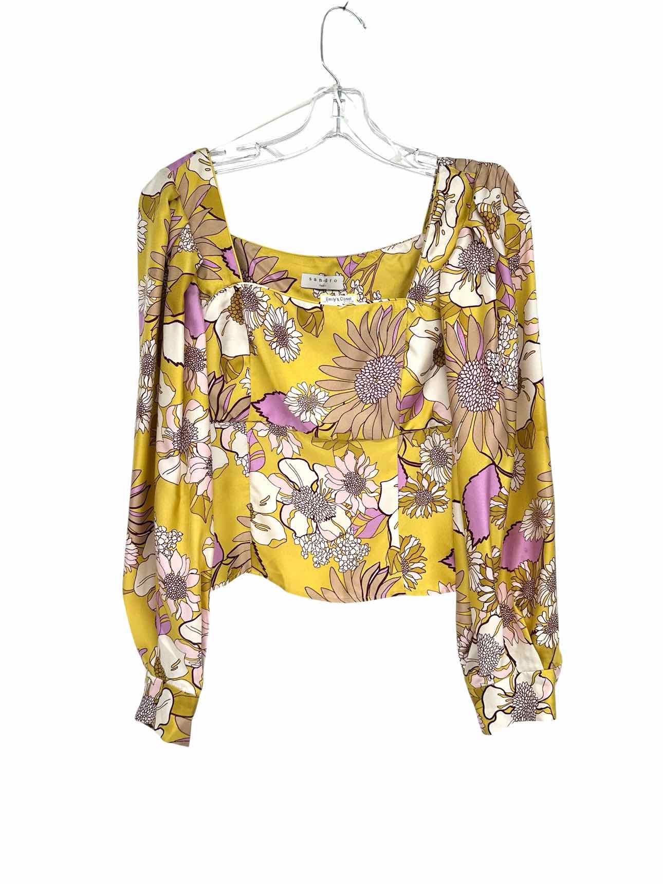 Sandro Lila Long Sleeve Top Size XS **NEW**