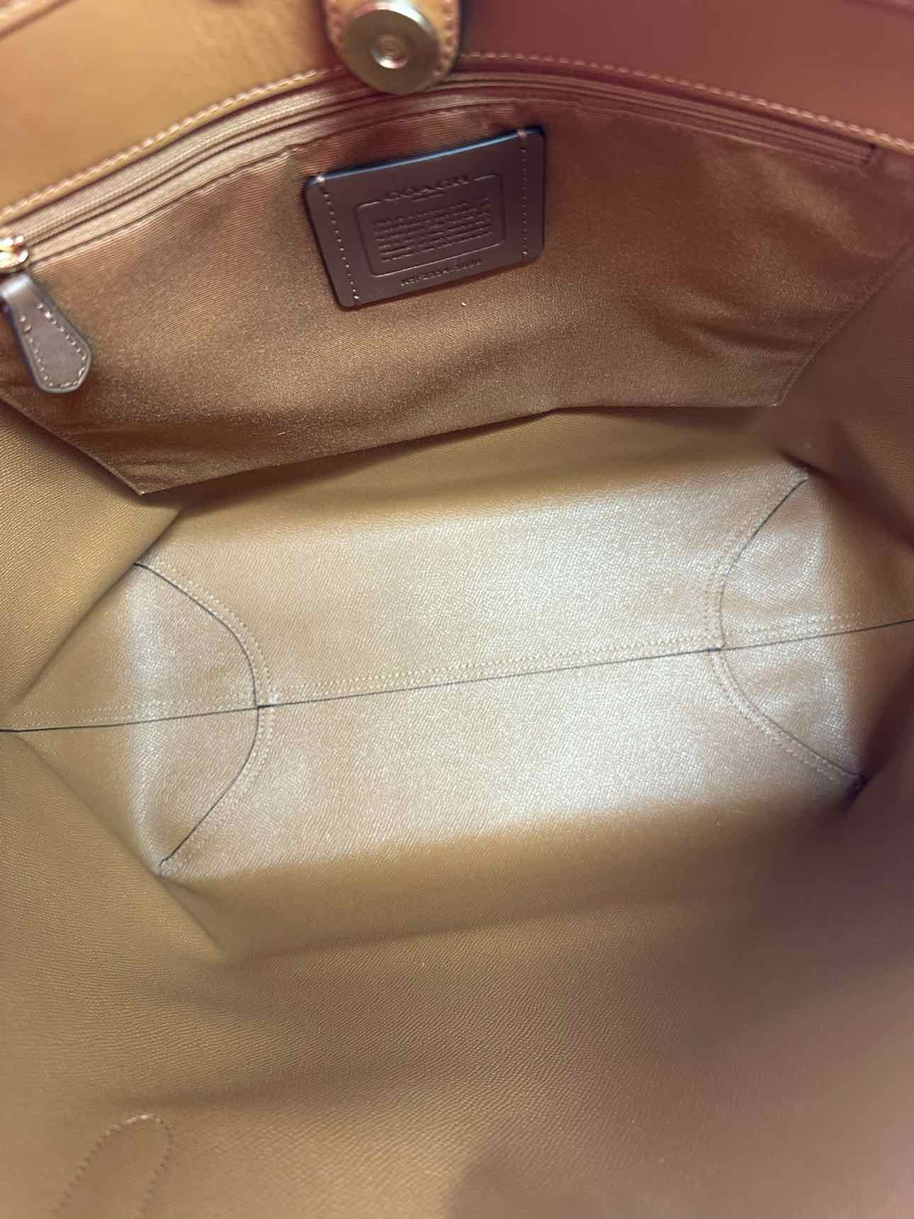 Coach City Tote w/ Tan Leather Trim
