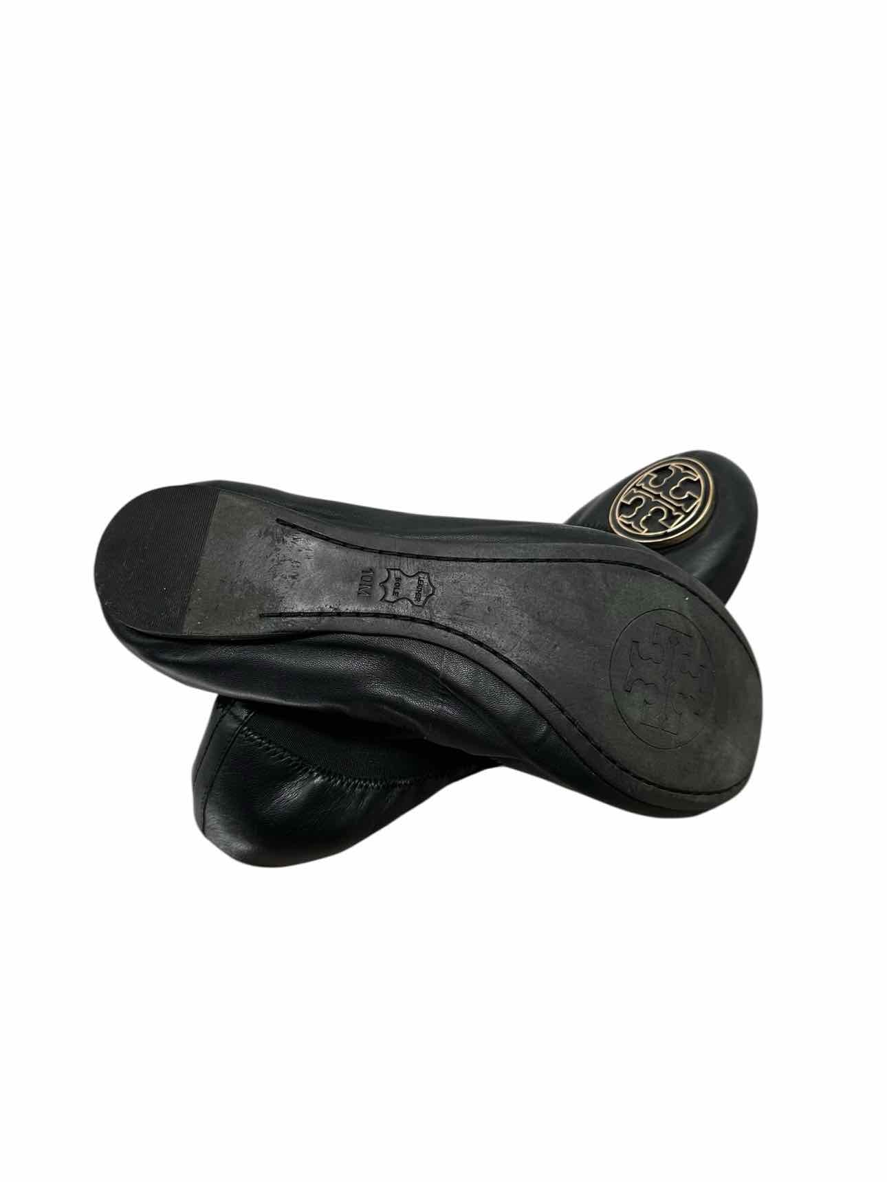 Tory Burch Caroline Ballet Flats Black Shoe Size 10