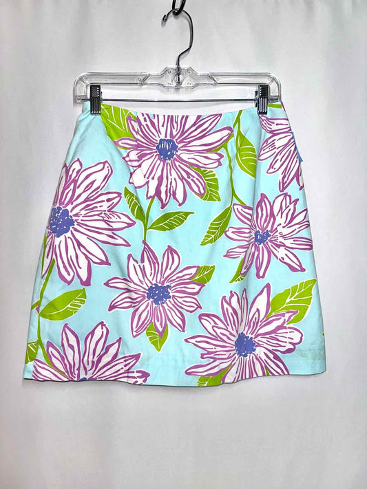Lilly Pulitze Blue Sunflower Skirt