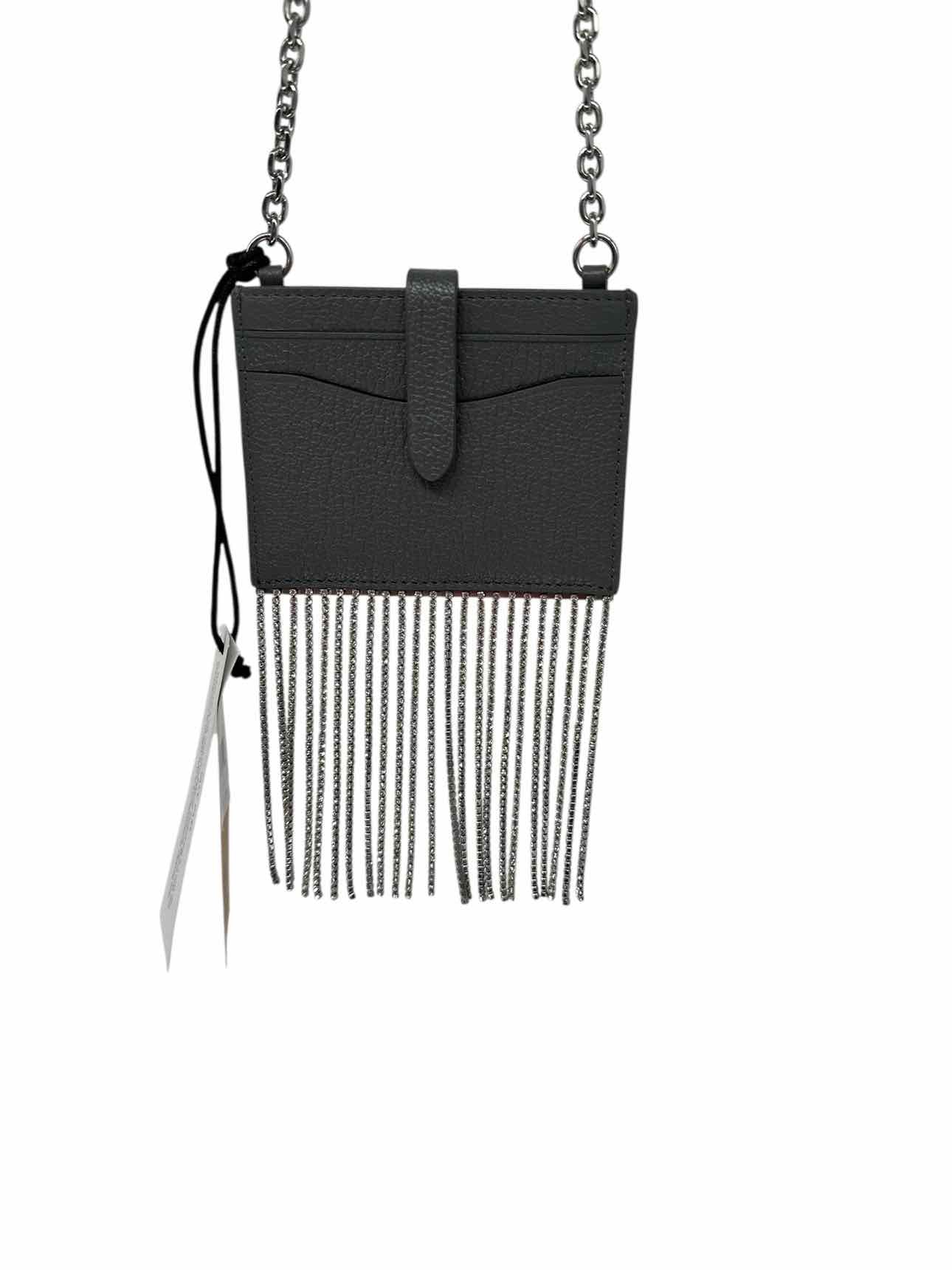 Rebecca Minkoff LG Card Case w/ Chain in Gray **NEW**