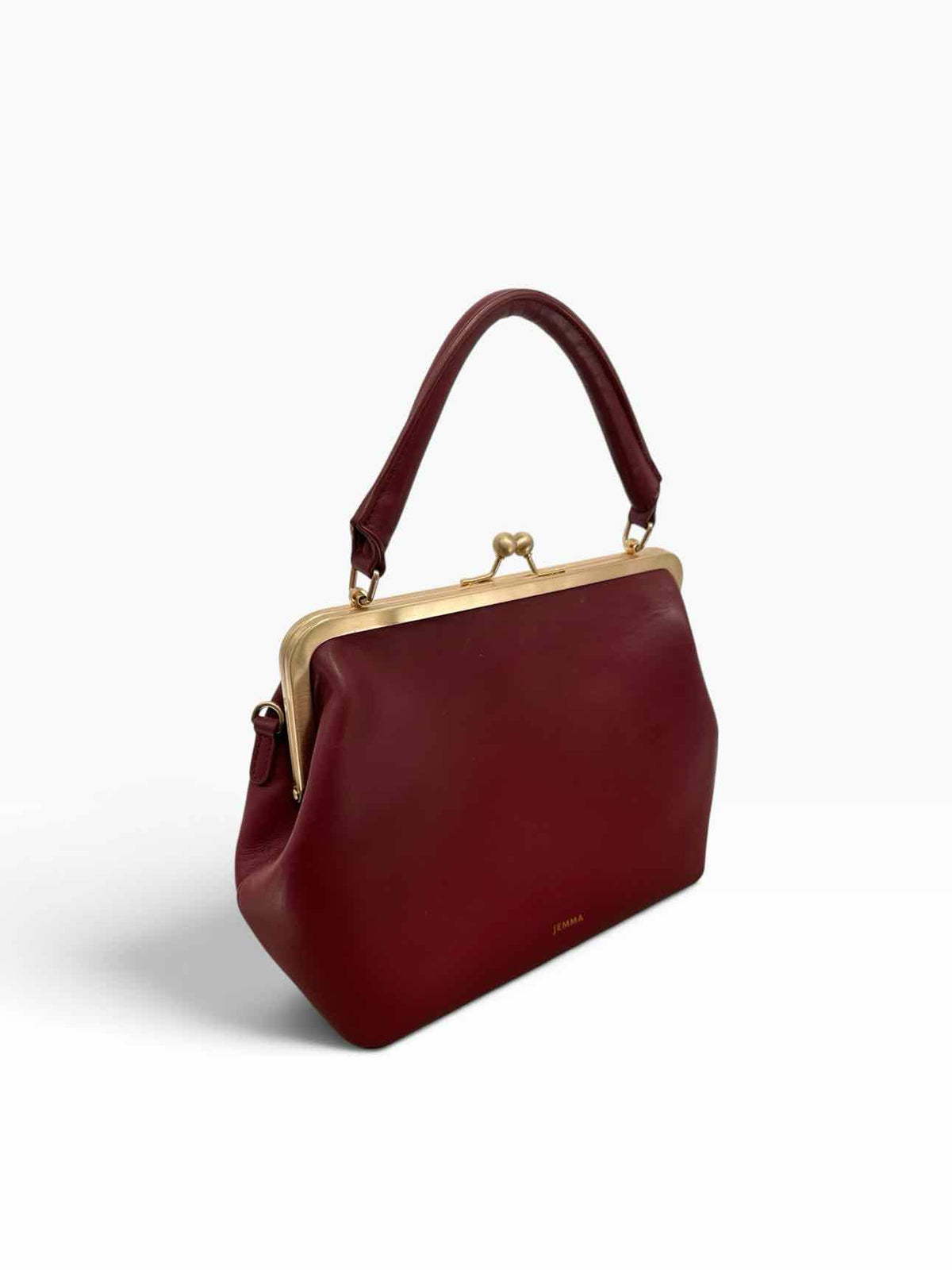 Jemma Jojo Kiss Lock Red Leather Arm Bag