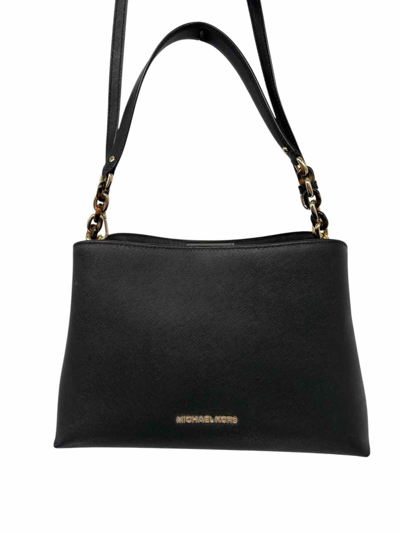 Michael Kors Sofia Black Leather Satchel