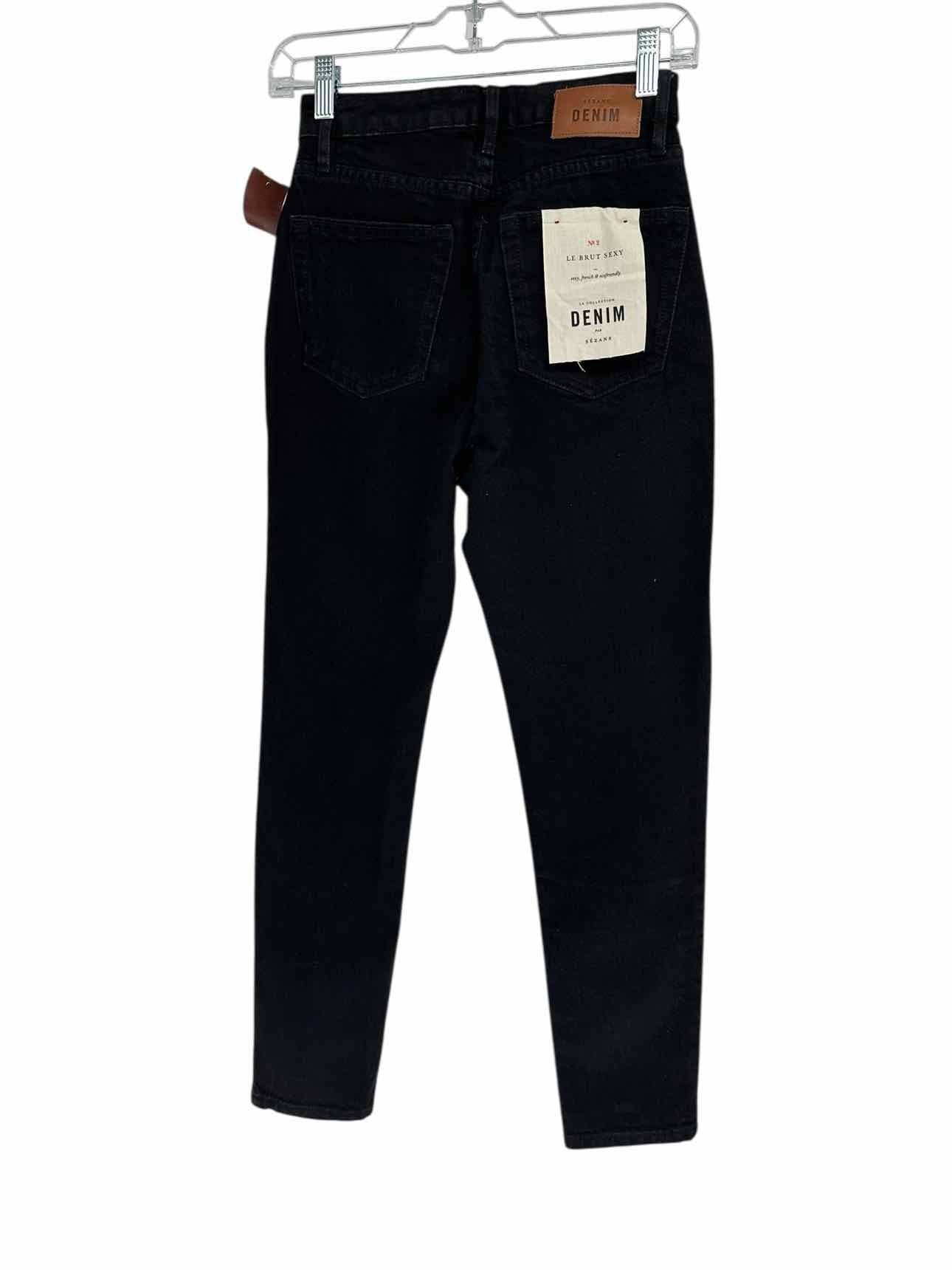 Sezane The Brut Sexy Black Jeans Size 0 **NEW**