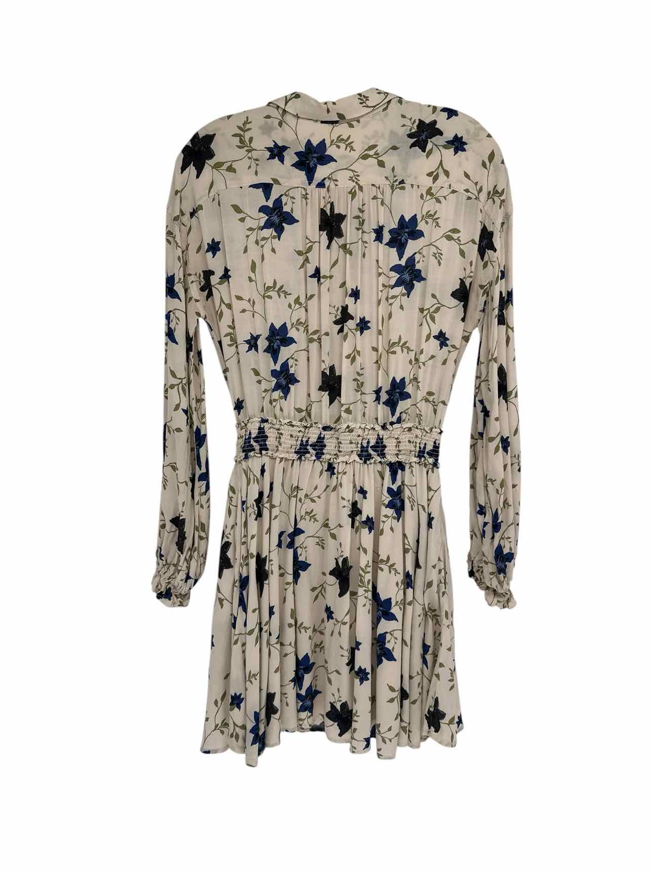 Free People Lighten Up Mini Dress Off-white Size XS Long Sleeve